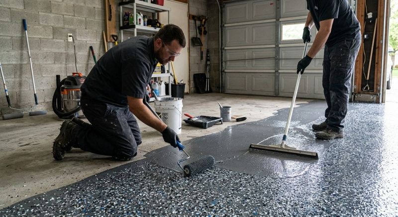 Garage Floor Staining in Loudoun County, VA